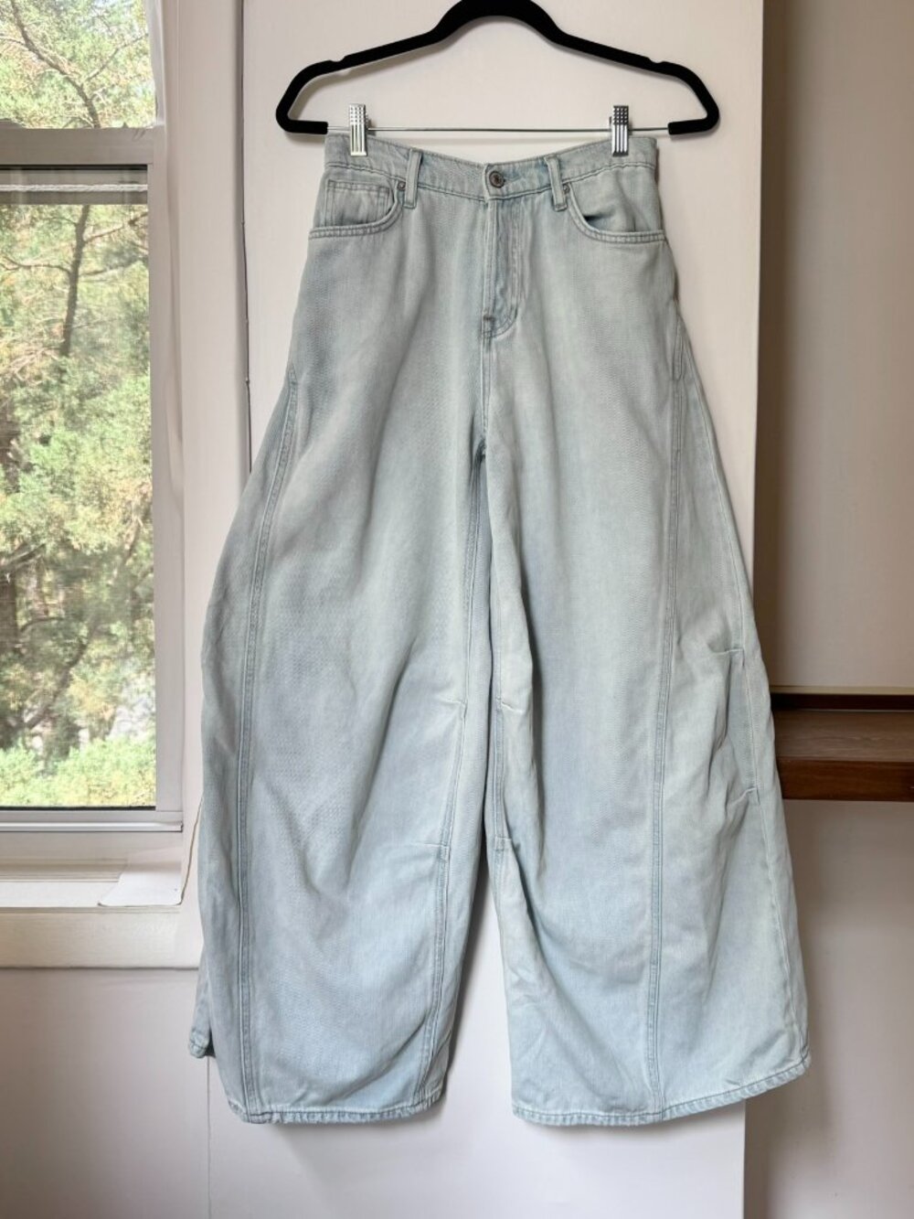 NWT Free People Westward Demi Barrel Jeans Light Blue 26 - Picture 5 of 14